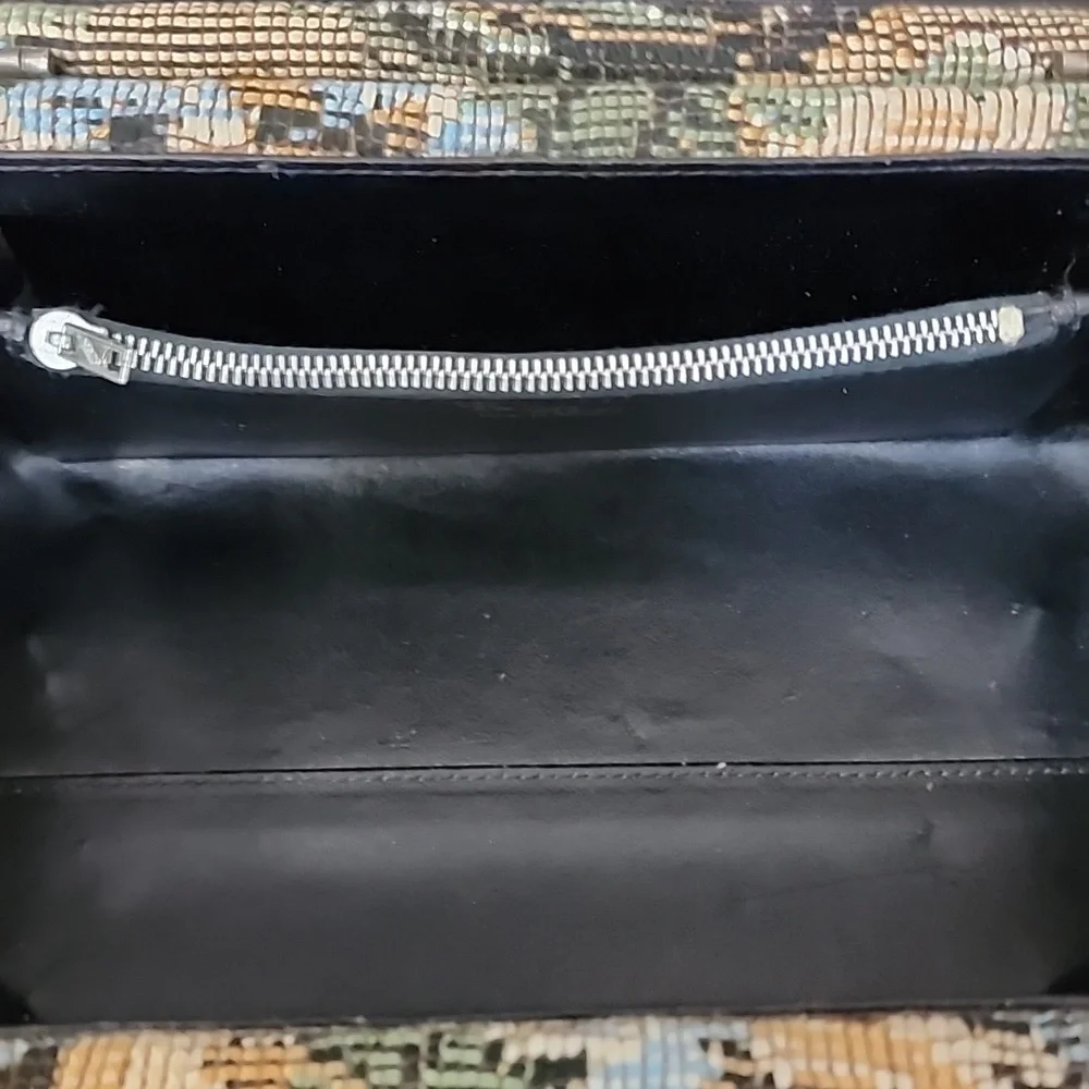 Tano From Madrid Women's Vintage Floral Tapestry Handbag Preowned - Picture 12 of 13